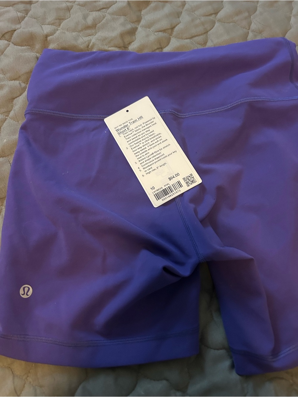 Lululemon wunder train 6 inch size 10